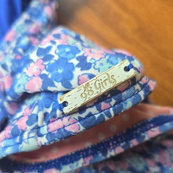 Floral Blue Ruffle Swimsuit - Picture 6 of 6